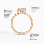 AXIS pear bypass setting engagement ring - back view