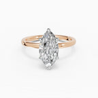 Anillo de compromiso THEIA marquesa solitario halo escondido