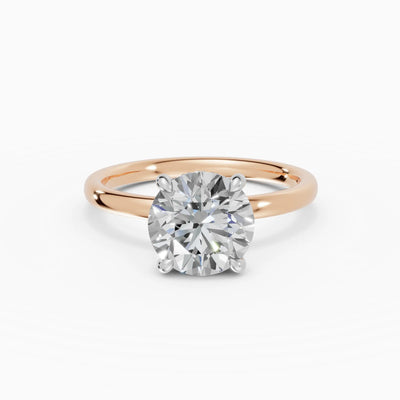 THEIA | Anillo solitario halo escondido brillante