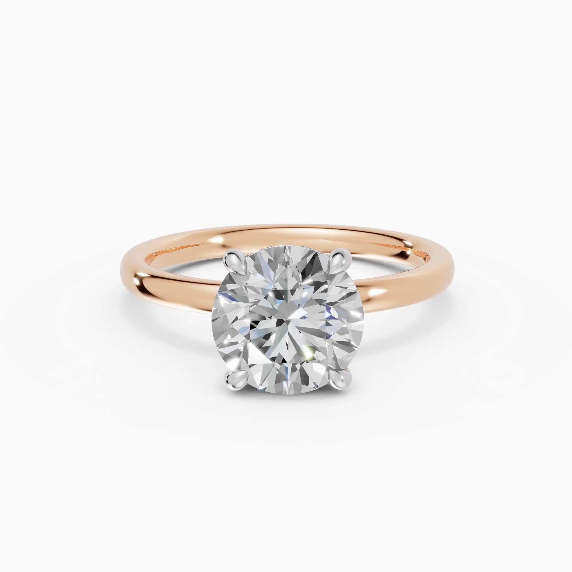 Anillo de compromiso THEIA brillante solitario halo escondido