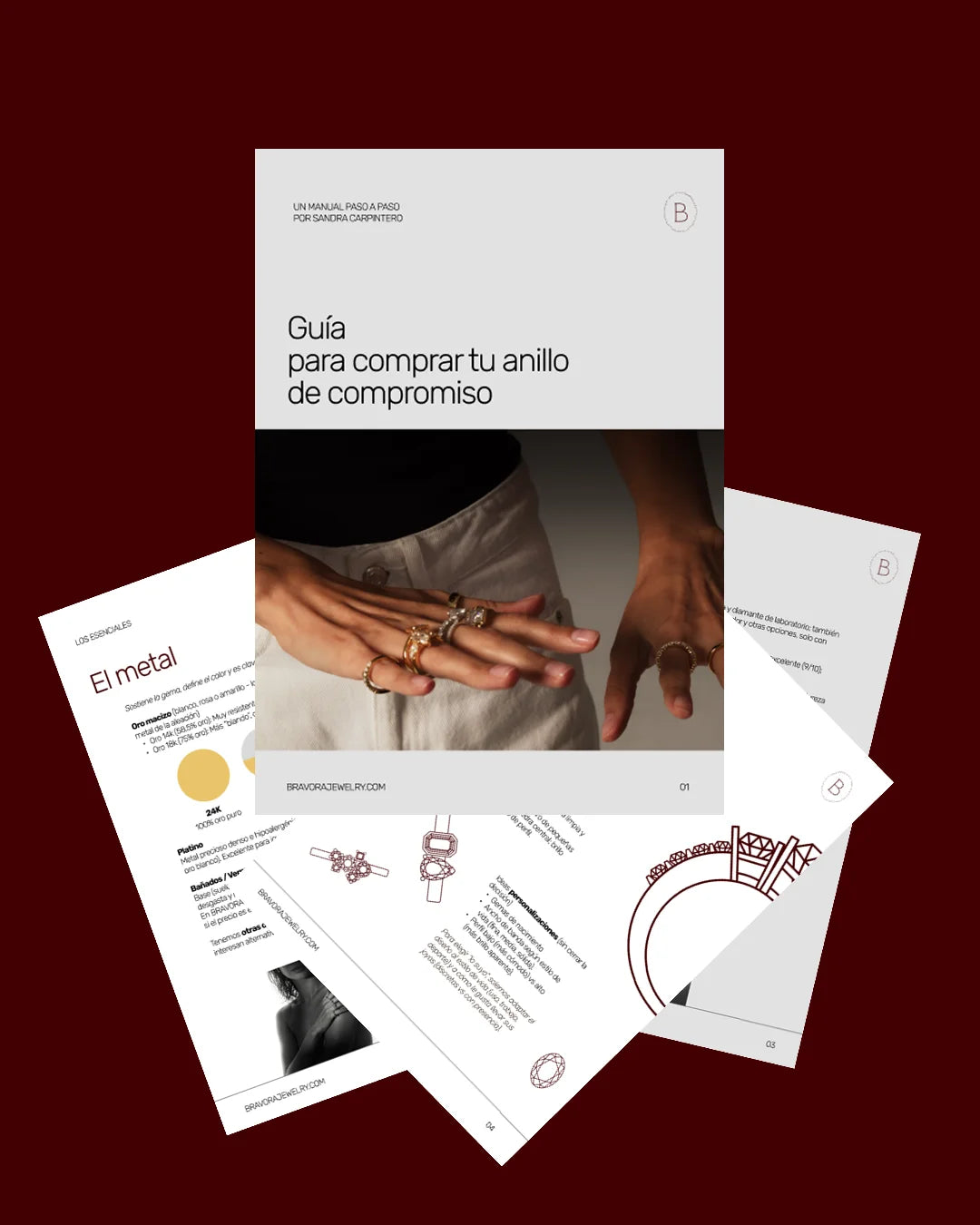 bravora jewelry anillo compromiso promesa moissanita diamante oro platino 14 18k engagement ring custom bespoke a medida personalizado barcelona free guide pdf guía gratis compra