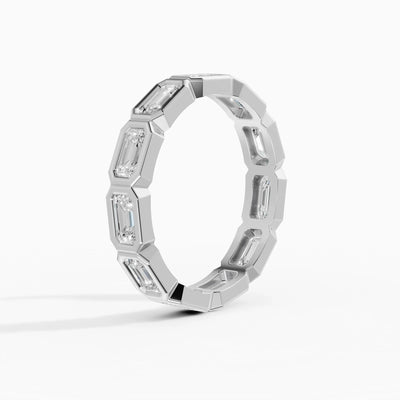Alianzas eternity Estela en oro blanco - BRAVORA joyería