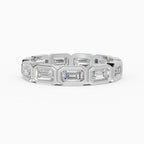 Alianzas eternity Estela en oro blanco - BRAVORA joyería