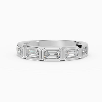Alianzas Estela en oro blanco - BRAVORA joyería