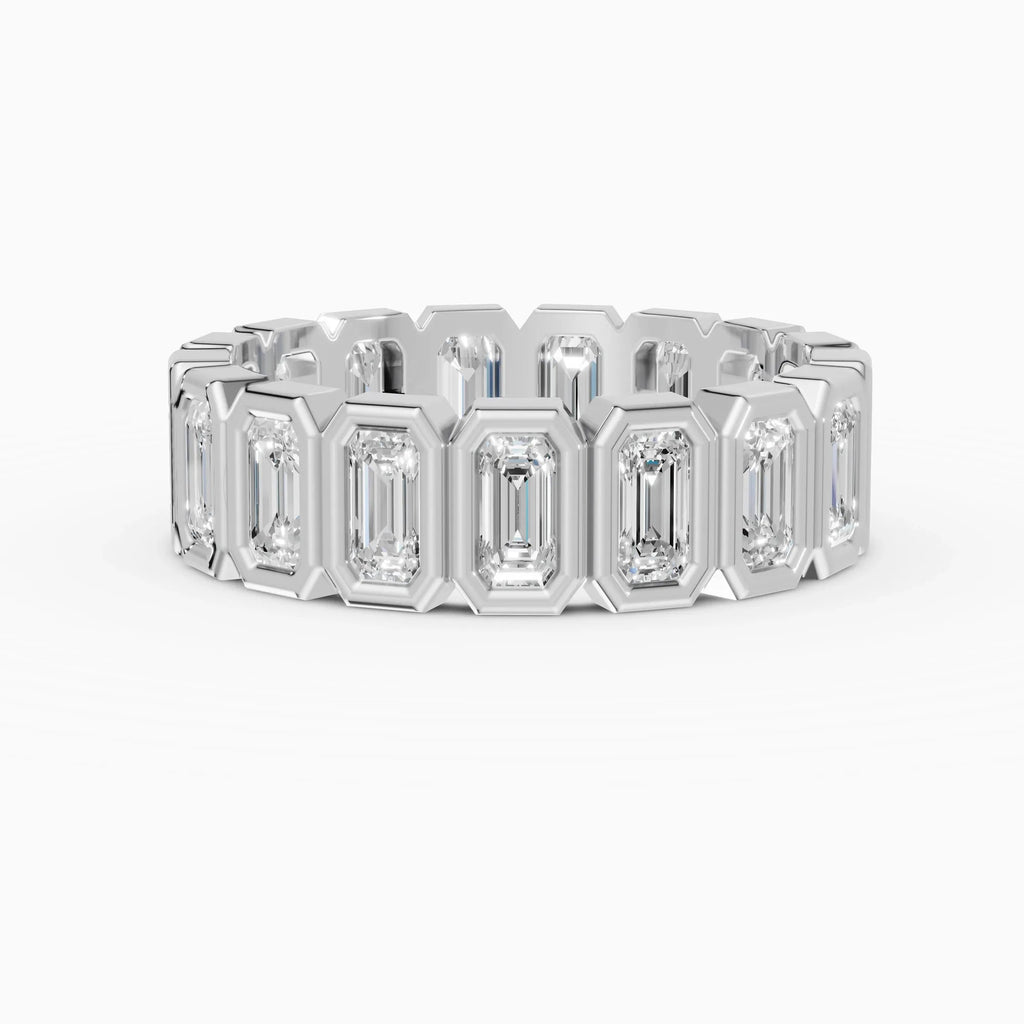 Alianzas eternity Estela en oro blanco - BRAVORA joyería