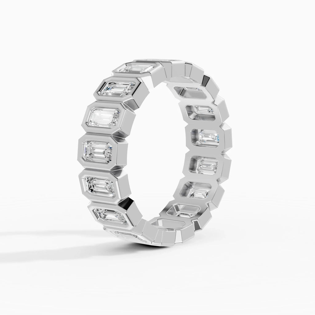 Alianzas eternity Estela en oro blanco - BRAVORA joyería