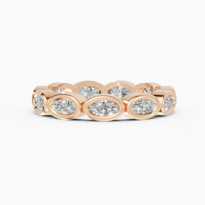 Alianzas eternity Estela en oro rosa - BRAVORA joyería