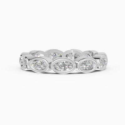 Alianzas eternity Estela en oro blanco - BRAVORA joyería