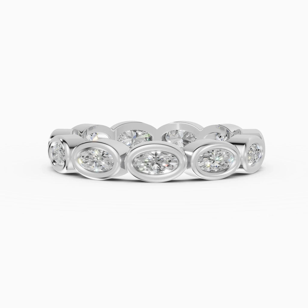 Alianzas eternity Estela en oro blanco - BRAVORA joyería
