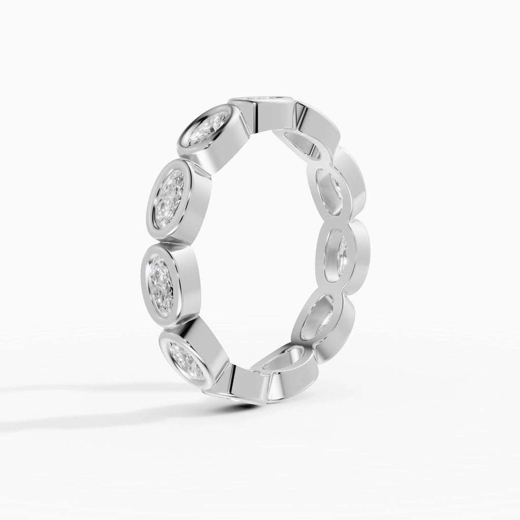 Alianzas eternity Estela en oro blanco - BRAVORA joyería