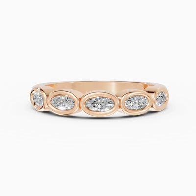 Alianzas Estela en oro rosa - BRAVORA joyería