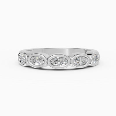 Alianzas Estela en oro blanco - BRAVORA joyería