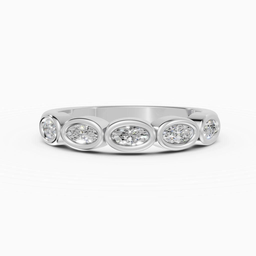 Alianzas Estela en oro blanco - BRAVORA joyería