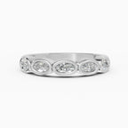 Alianzas Estela en oro blanco - BRAVORA joyería