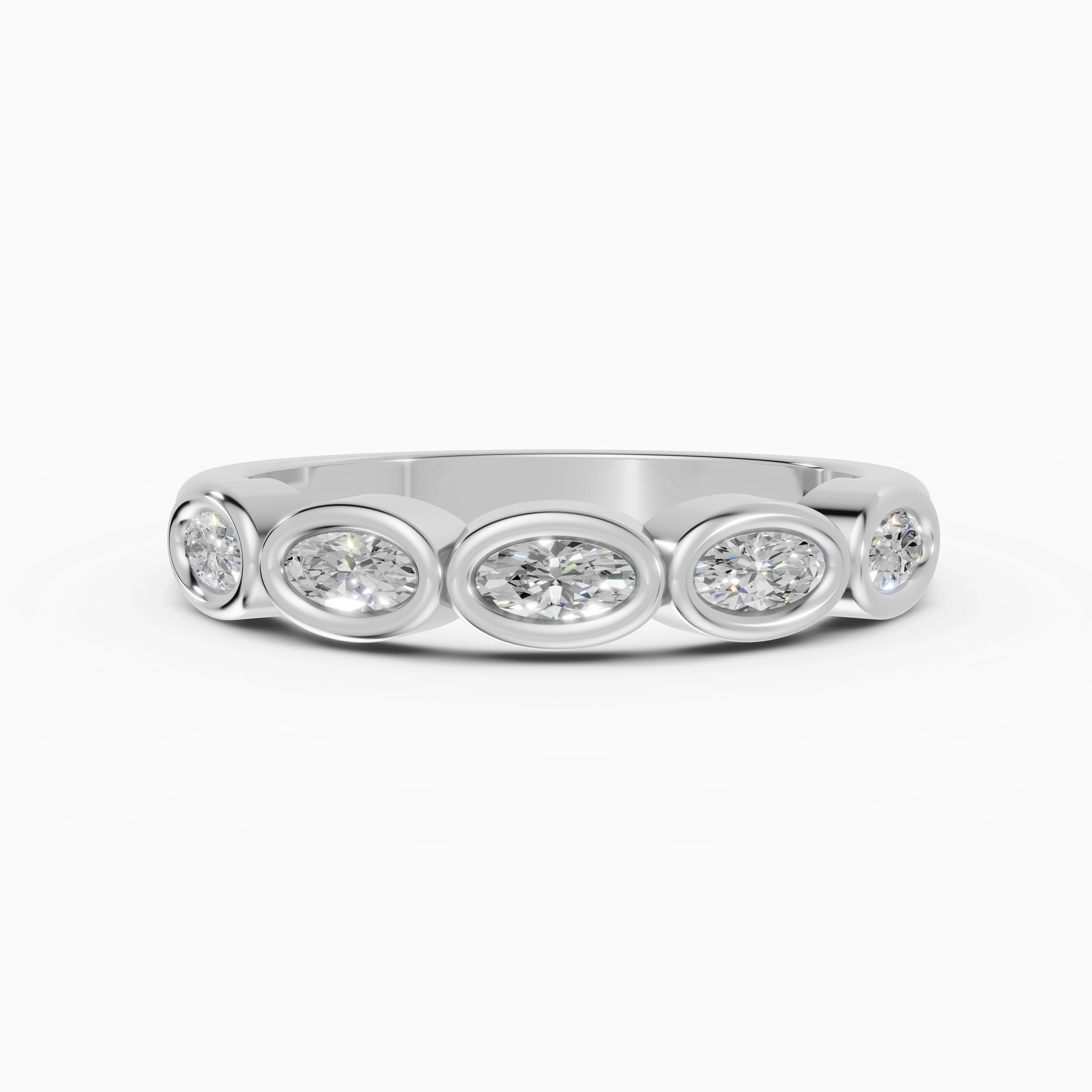 Alianzas Estela en oro blanco - BRAVORA joyería