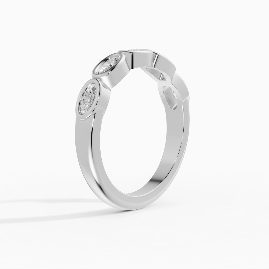 Alianzas Estela en oro blanco - BRAVORA joyería