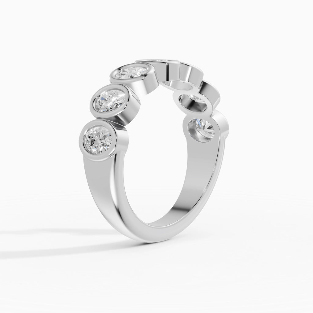 Alianzas Estela en oro blanco - BRAVORA joyería