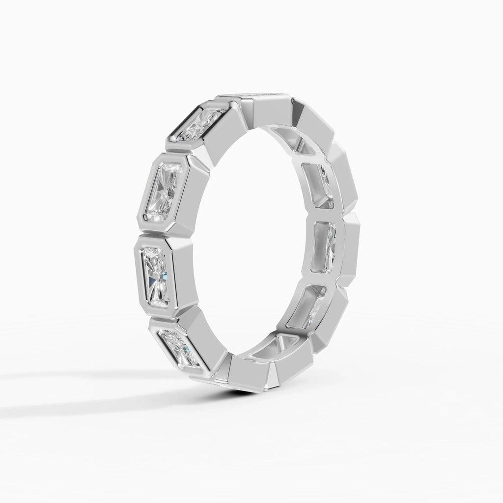 Alianzas eternity Estela en oro blanco - BRAVORA joyería