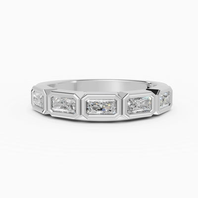 Alianzas Estela en oro blanco - BRAVORA joyería