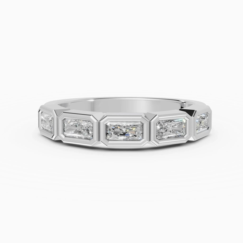 Alianzas Estela en oro blanco - BRAVORA joyería