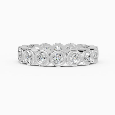 Alianzas eternity Estela en oro blanco - BRAVORA joyería