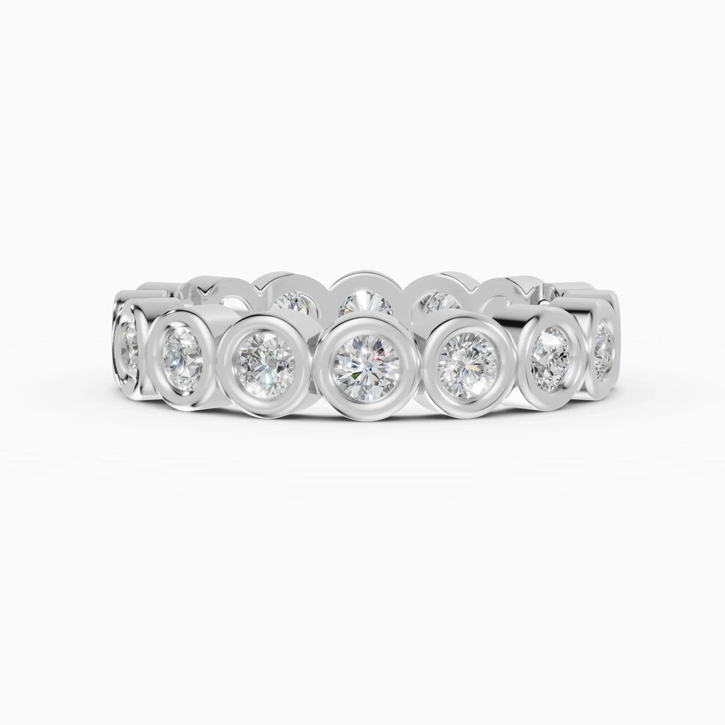 Alianzas eternity Estela en oro blanco - BRAVORA joyería