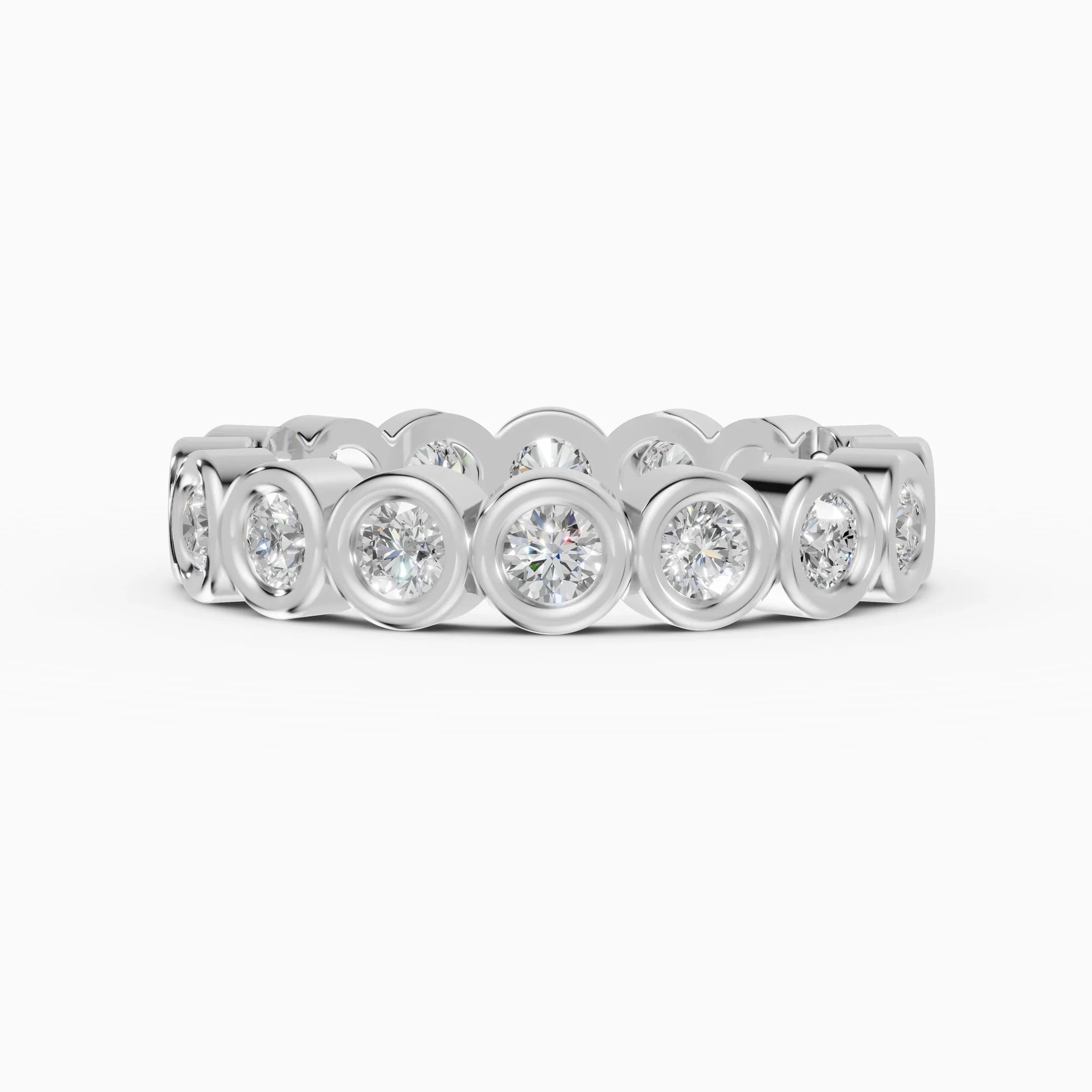 Alianzas eternity Estela en oro blanco - BRAVORA joyería