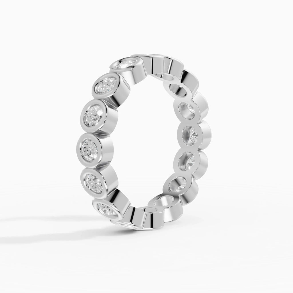 Alianzas eternity Estela en oro blanco - BRAVORA joyería