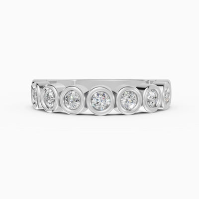 Alianzas Estela en oro blanco - BRAVORA joyería