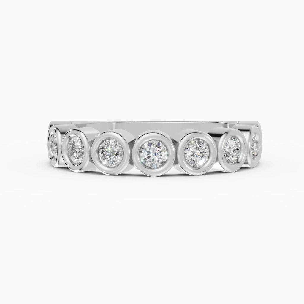 Alianzas Estela en oro blanco - BRAVORA joyería