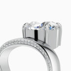 Anillos de compromiso Marea en oro blanco - BRAVORA joyería