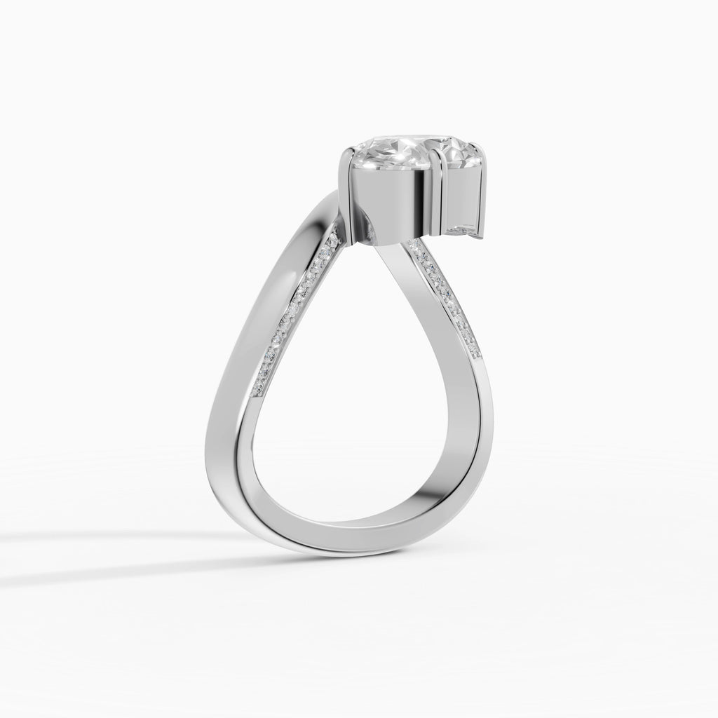 Anillos de compromiso Marea en oro blanco - BRAVORA joyería