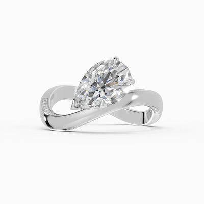 Anillos de compromiso Marea en oro blanco - BRAVORA joyería