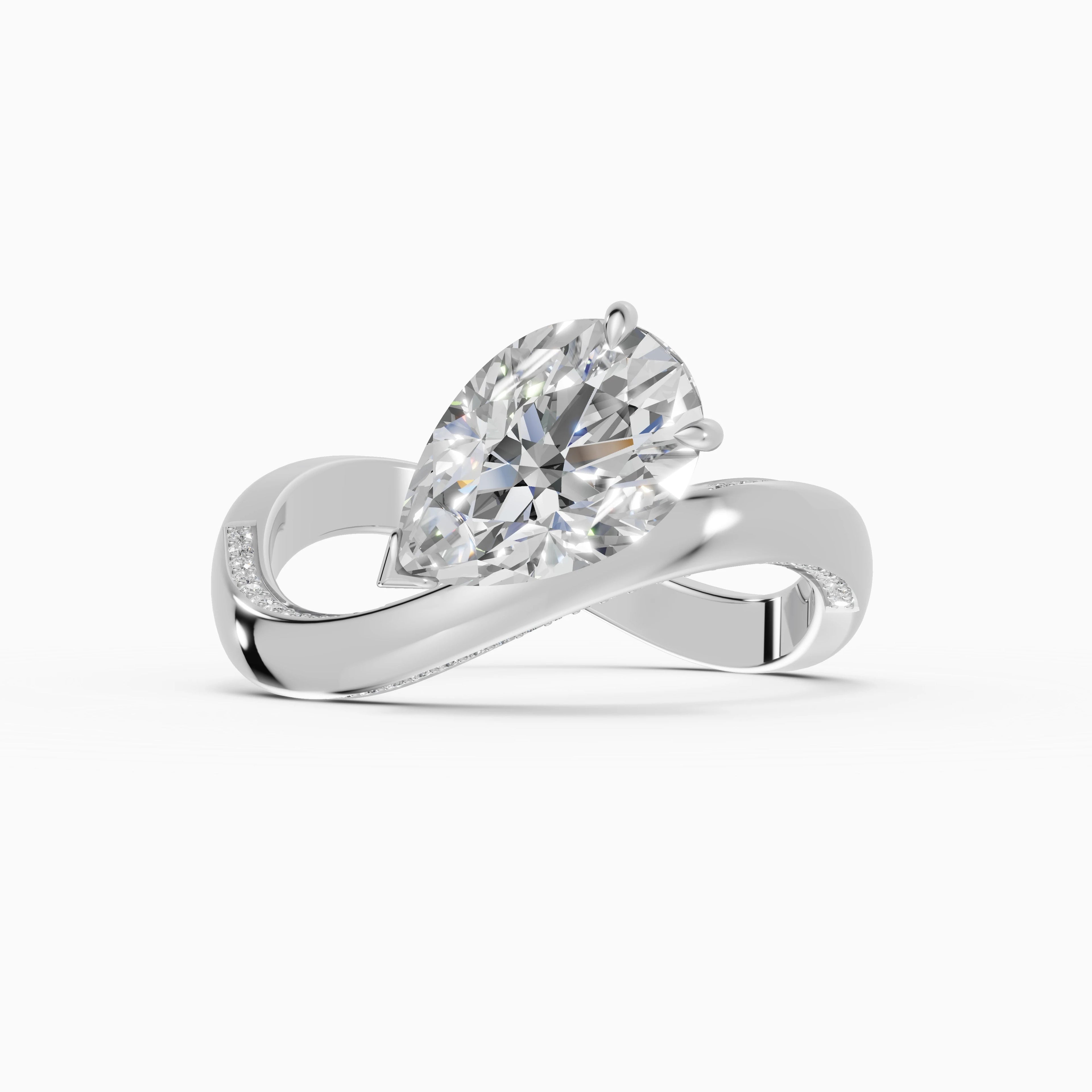 Anillos de compromiso Marea en oro blanco - BRAVORA joyería