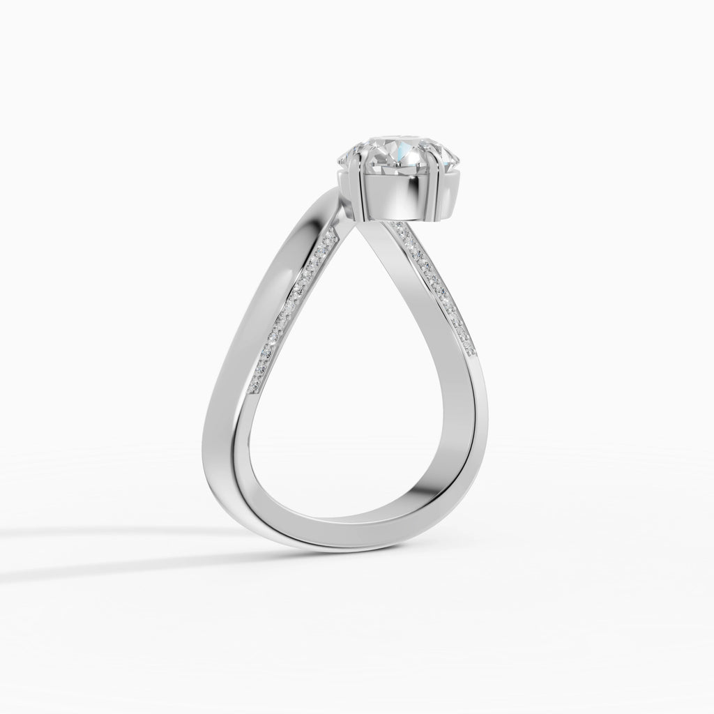 Anillos de compromiso Marea en oro blanco - BRAVORA joyería