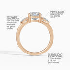 Anillo de compromiso ELARA cojín trilogía