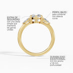 Anillo de compromiso ELARA marquesa trilogía - puesto en mano