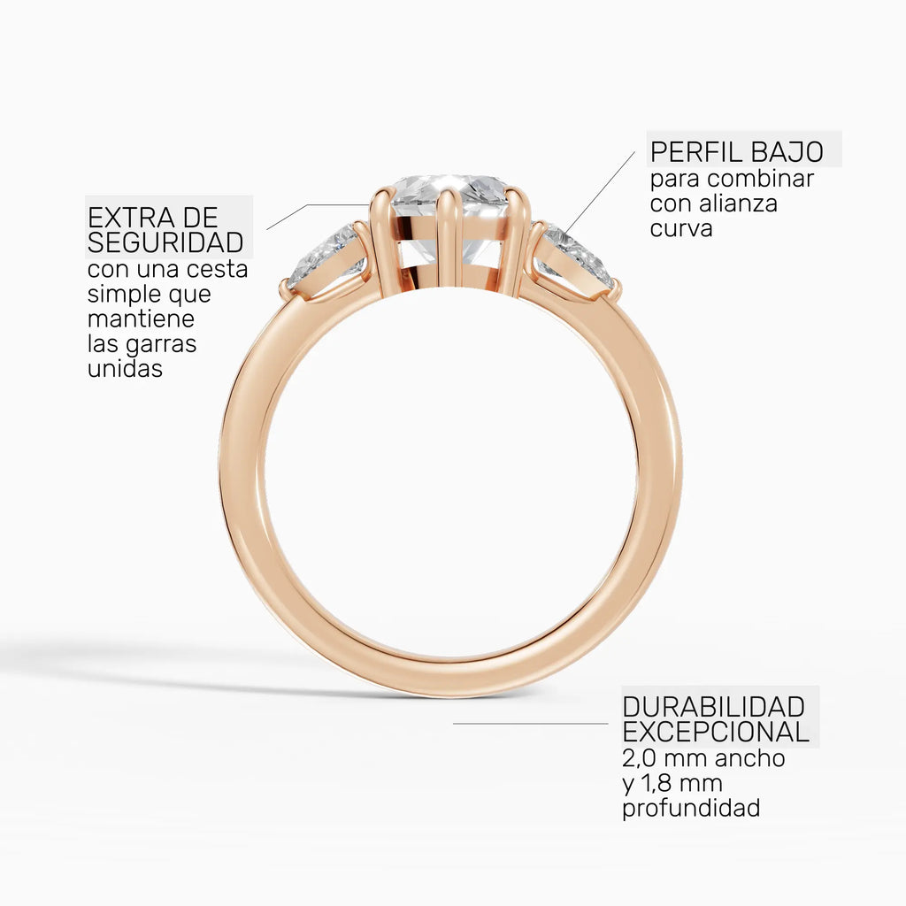 Anillo de compromiso ELARA marquesa trilogía
