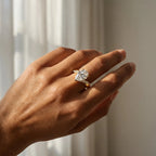 MAREA in yellow gold, worn on the hand - BRAVORA jewelry