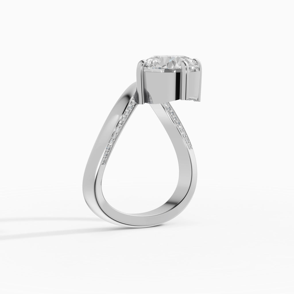 Anillos de compromiso Marea en oro blanco - BRAVORA joyería