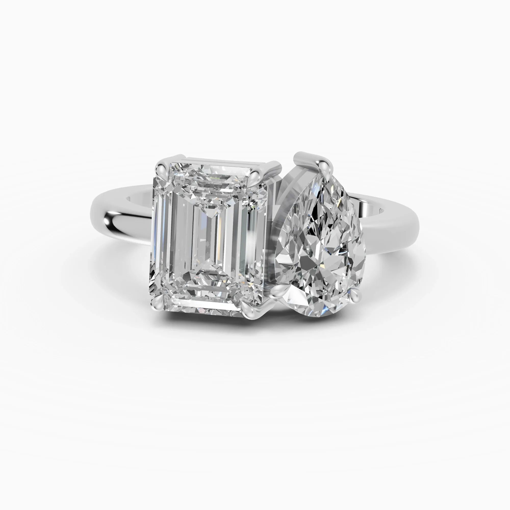 Anillo ROMEO AND JULIET moi et toi en oro blanco o platino - BRAVORA joyeria