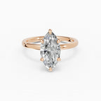 Anillo de compromiso THEIA marquesa solitario halo escondido - medidas