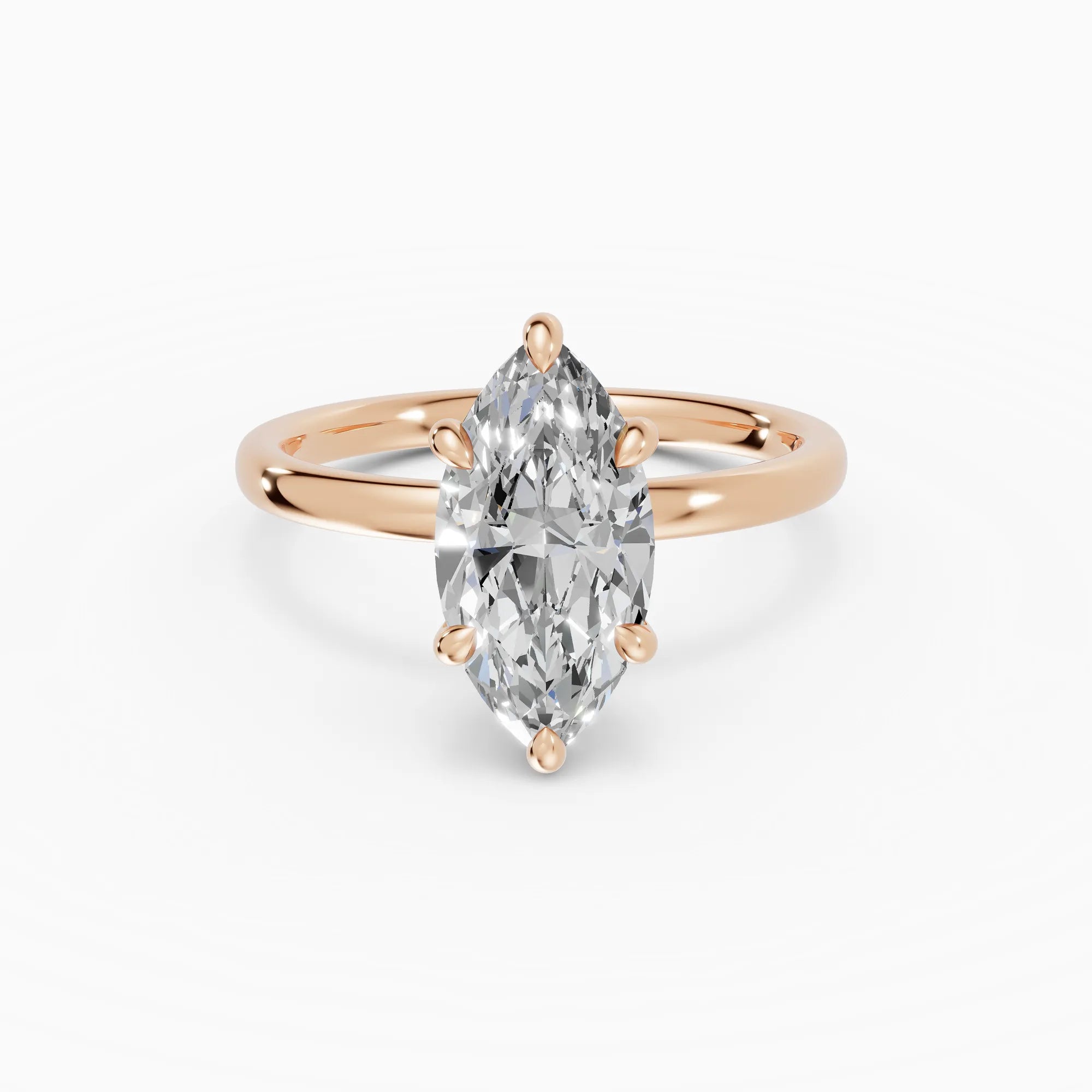 Anillo de compromiso THEIA marquesa solitario halo escondido - medidas