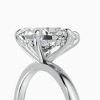 Anillo de compromiso THEIA pera solitario halo escondido - vista trasera