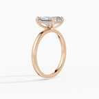 Anillo de compromiso THEIA radiante solitario halo escondido - comparativa