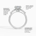 Anillo de compromiso VESTA cojín clúster - con caja