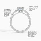 Anillo de compromiso VESTA esmeralda clúster - galería