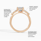 Anillo de compromiso VESTA esmeralda clúster