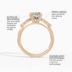 Anillo de compromiso VESTA oval clúster - galería