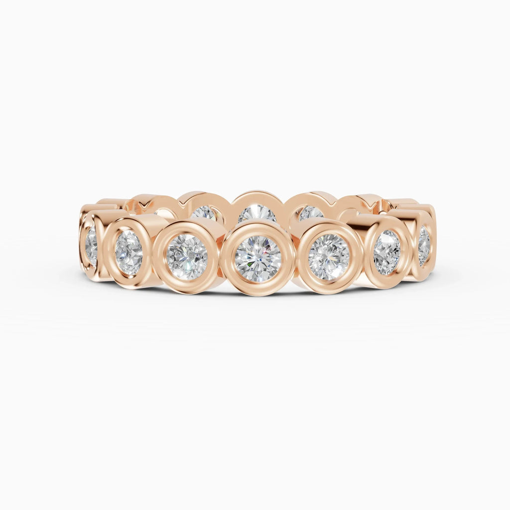 Alliances eternity Estela en or rose - BRAVORA joaillerie